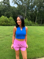 Zenana Athletic Windbreaker Shorts
