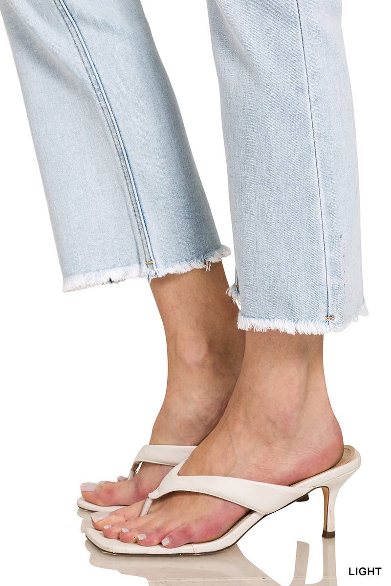 PREORDER ONLY - The Daydream Crop Flare Zenana Denim