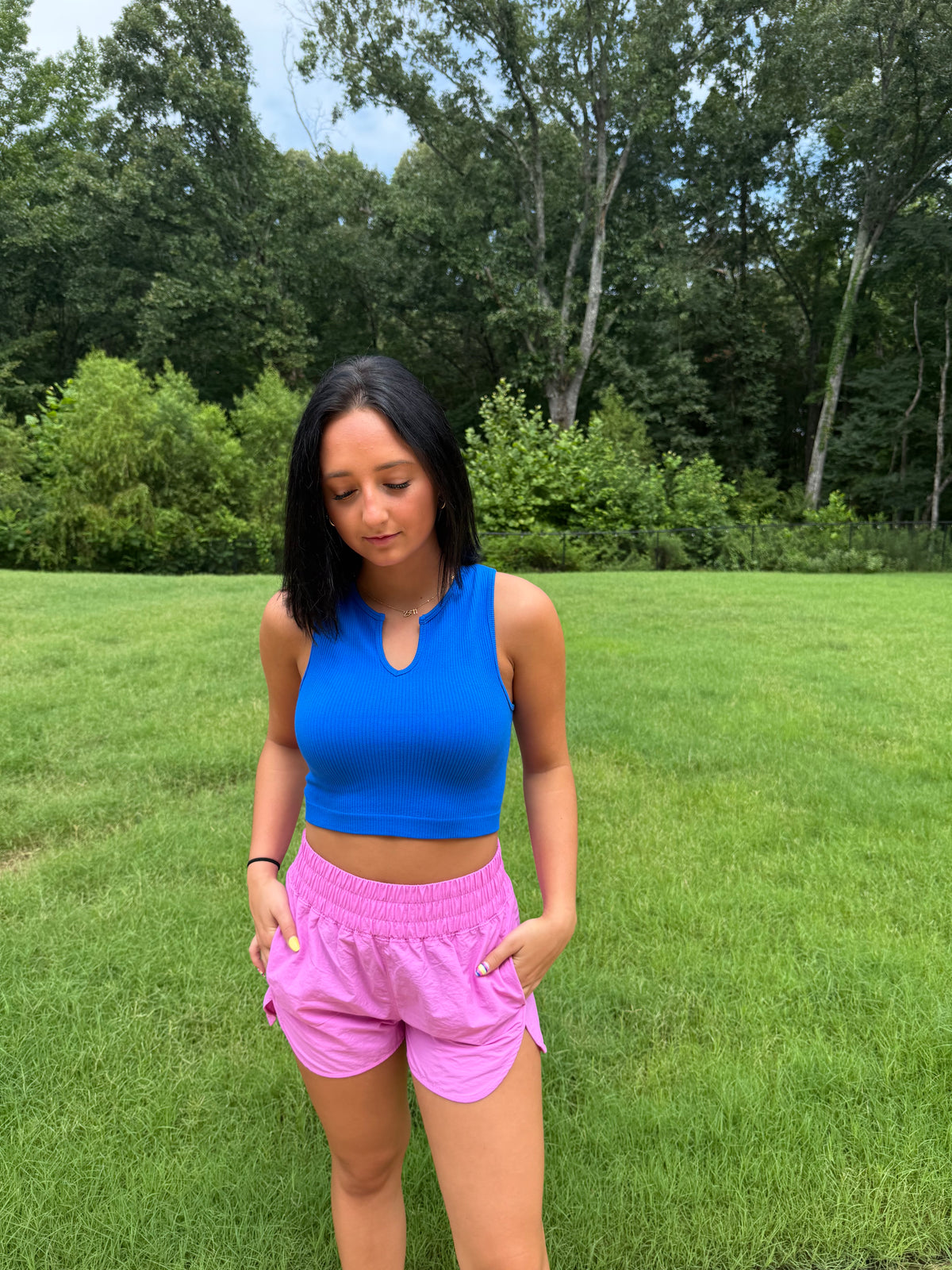 Zenana Athletic Windbreaker Shorts