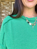 The Curly Q Ribbed Top