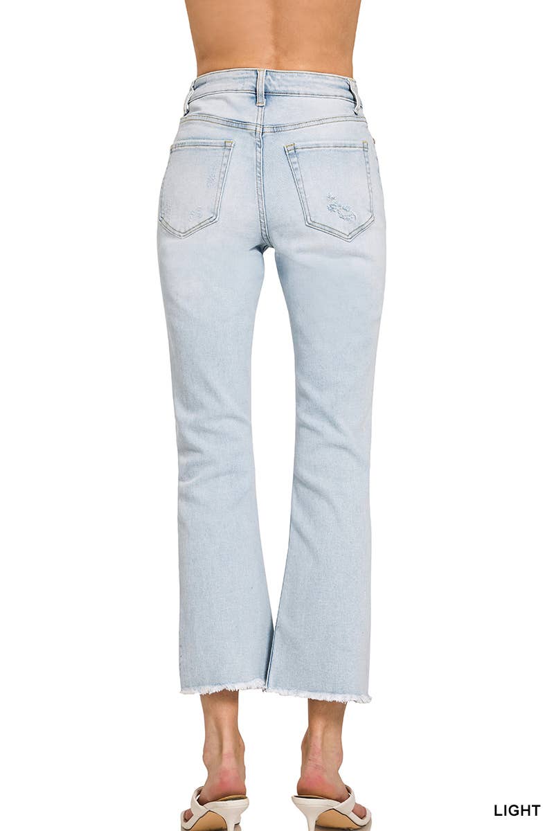 PREORDER ONLY - The Daydream Crop Flare Zenana Denim