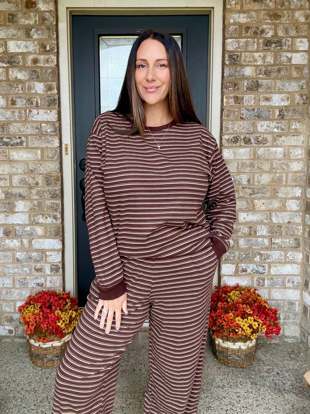 Cocoa Cozy Striped Top