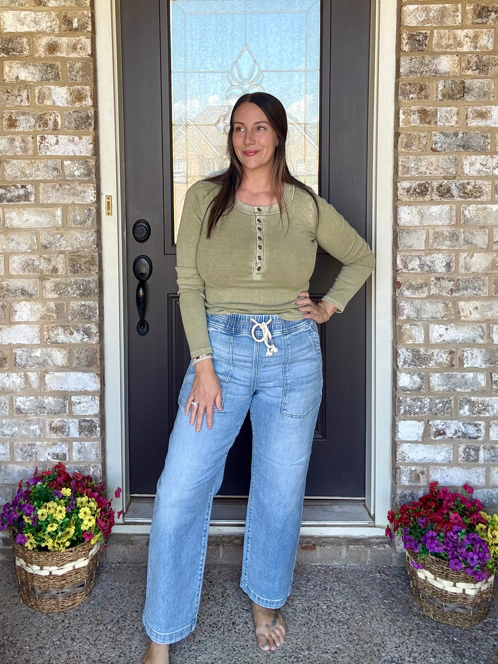 Happy Go Lucky Pull On Denim