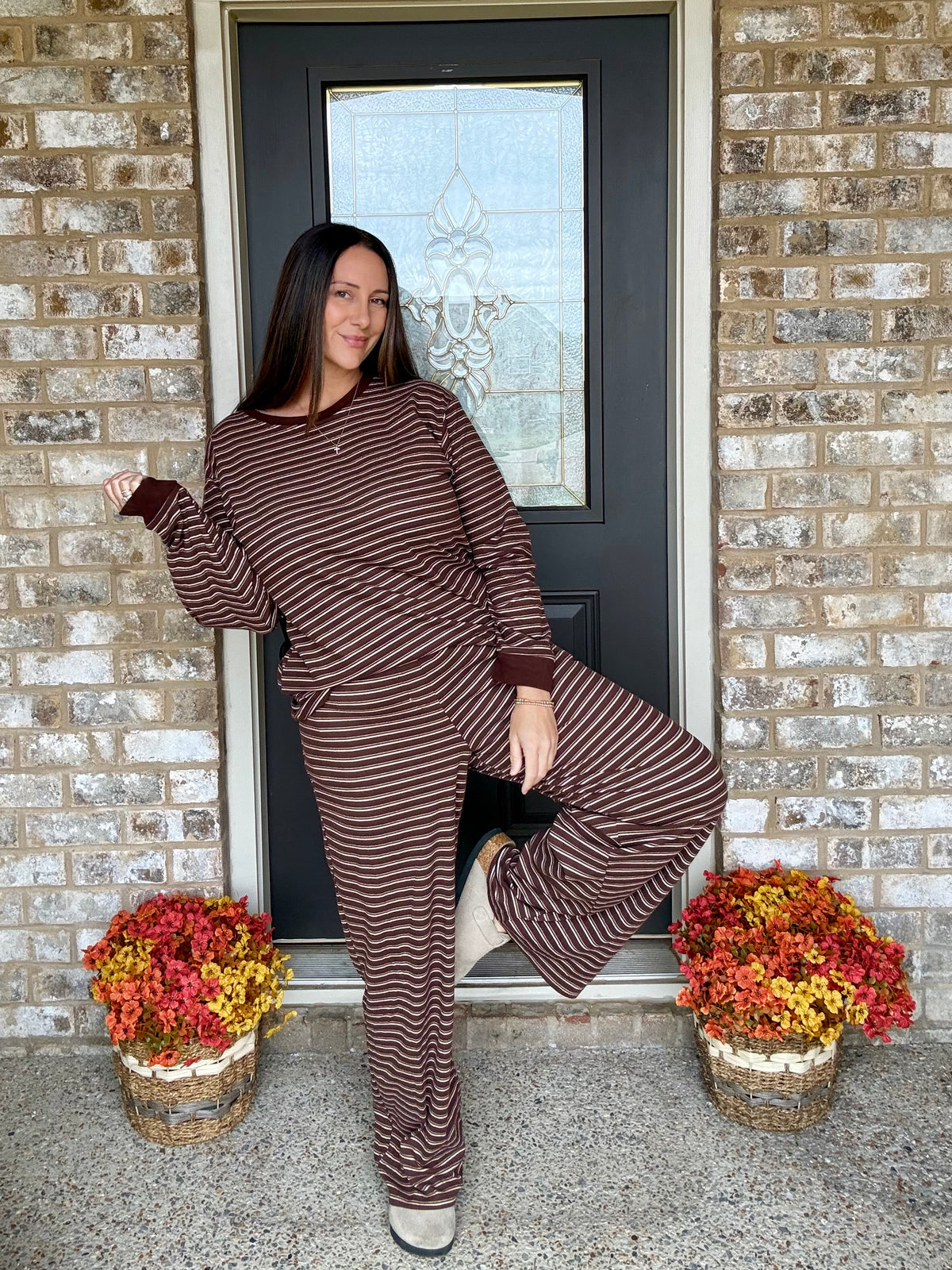 Cocoa Cozy Striped Top