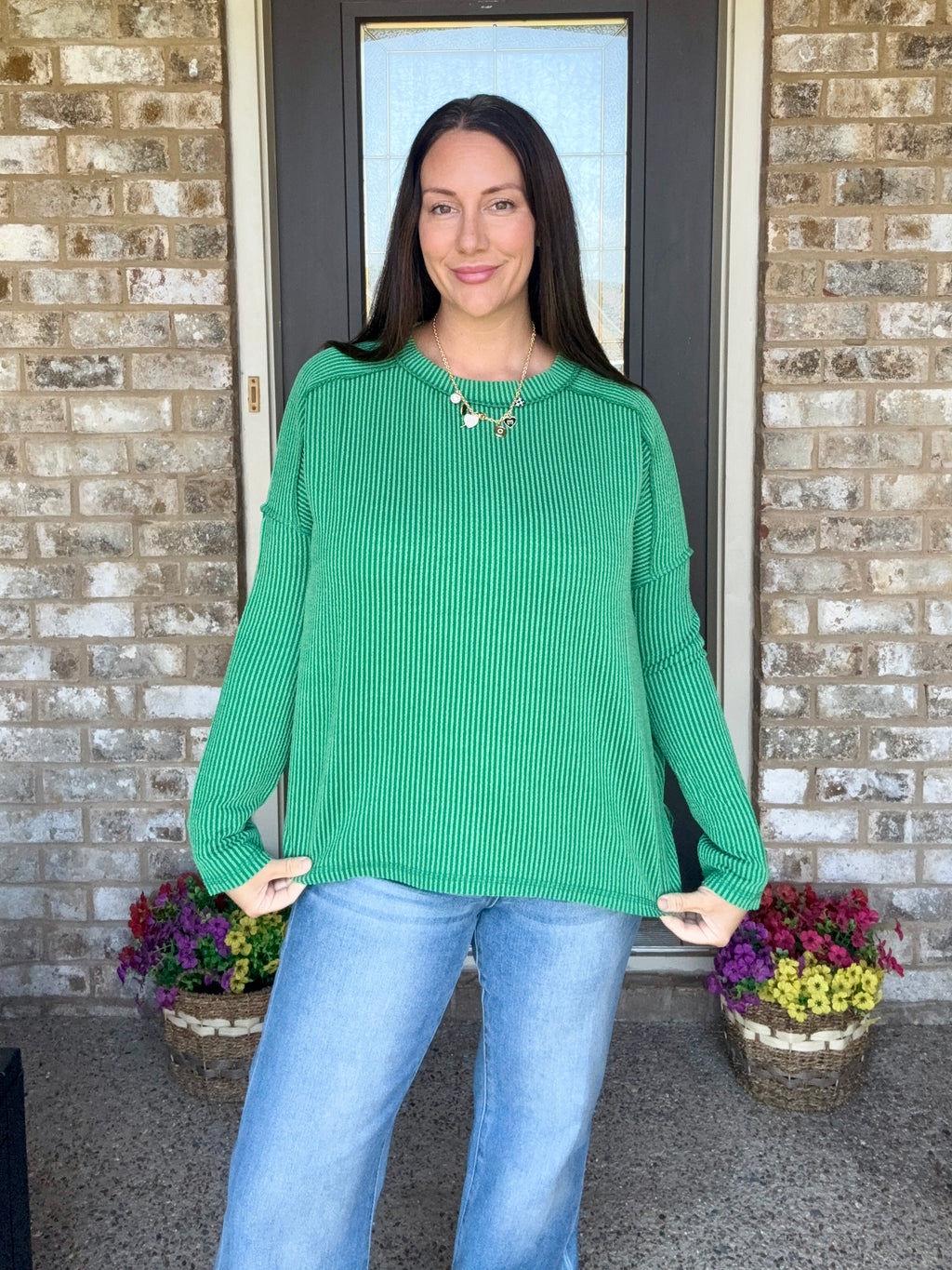 The Curly Q Ribbed Top