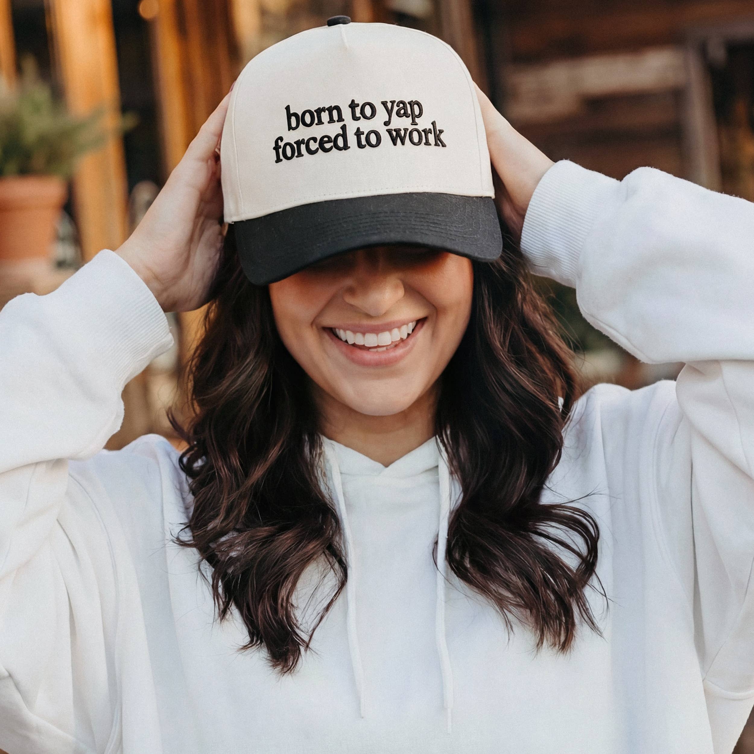 C.C Trucker Hat - Born to Yap, Forced to Work