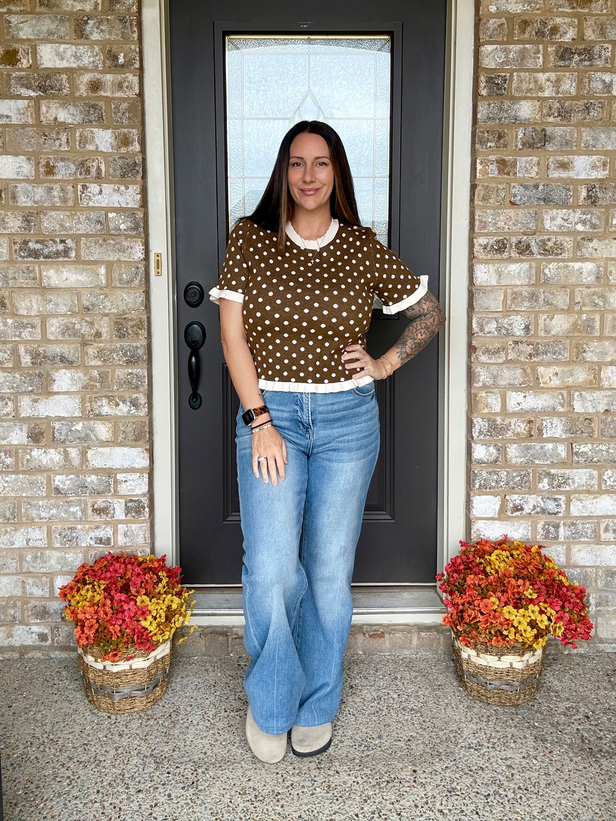 The Penny Dot Sweater Shirt