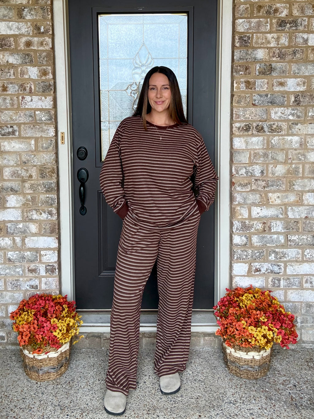 Cocoa Cozy Striped Top