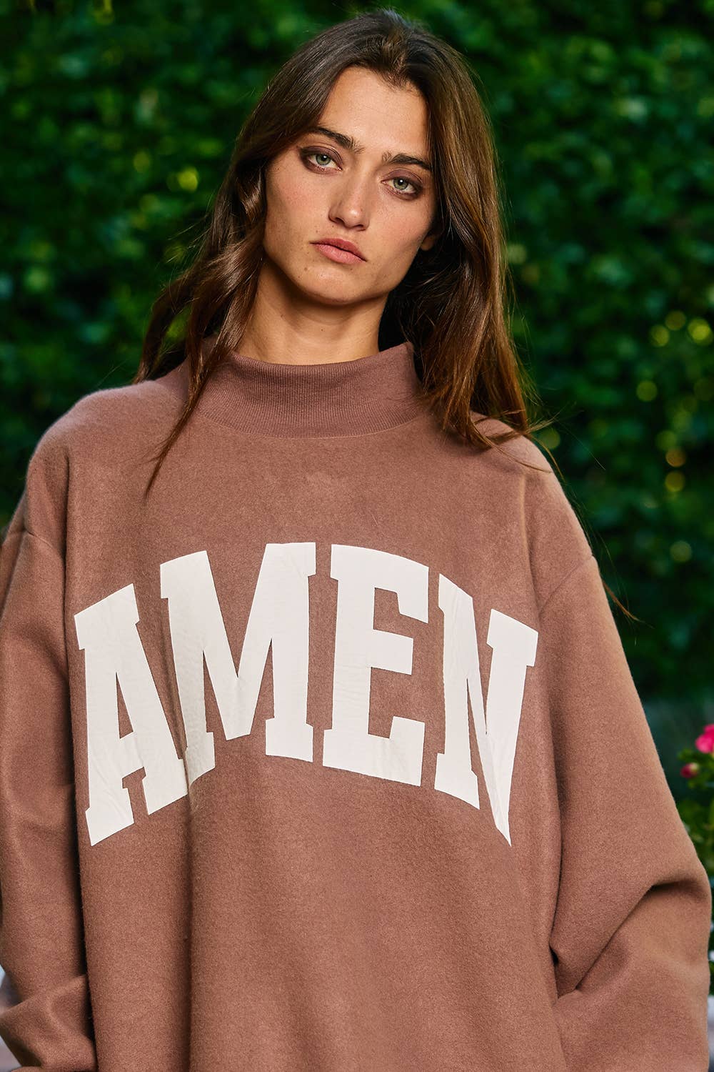 WWJD & AMEN Reversible Mockneck Sweatshirt