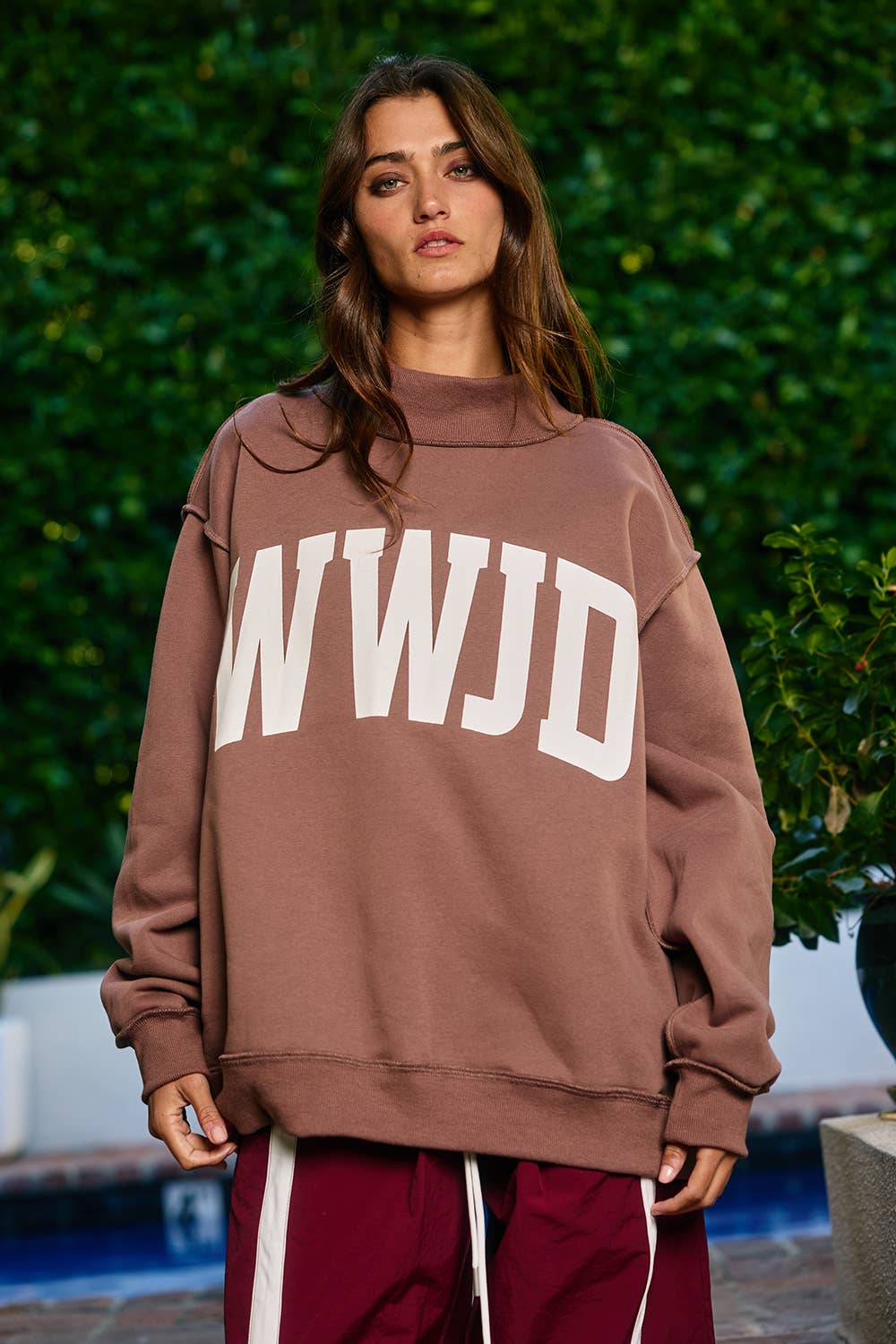WWJD & AMEN Reversible Mockneck Sweatshirt