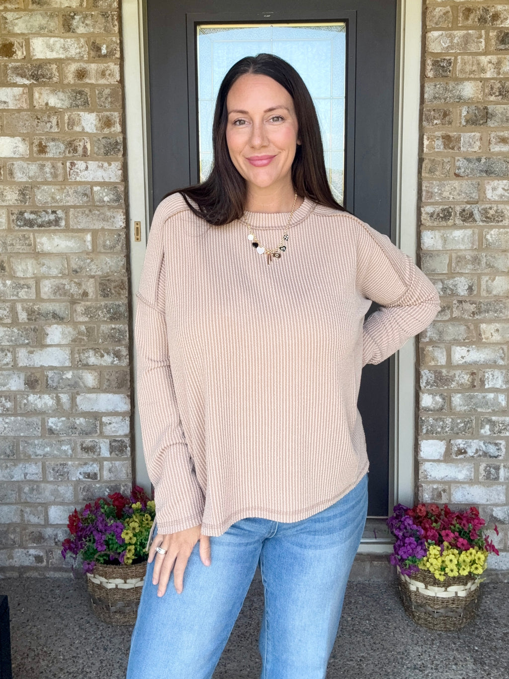The Curly Q Ribbed Top