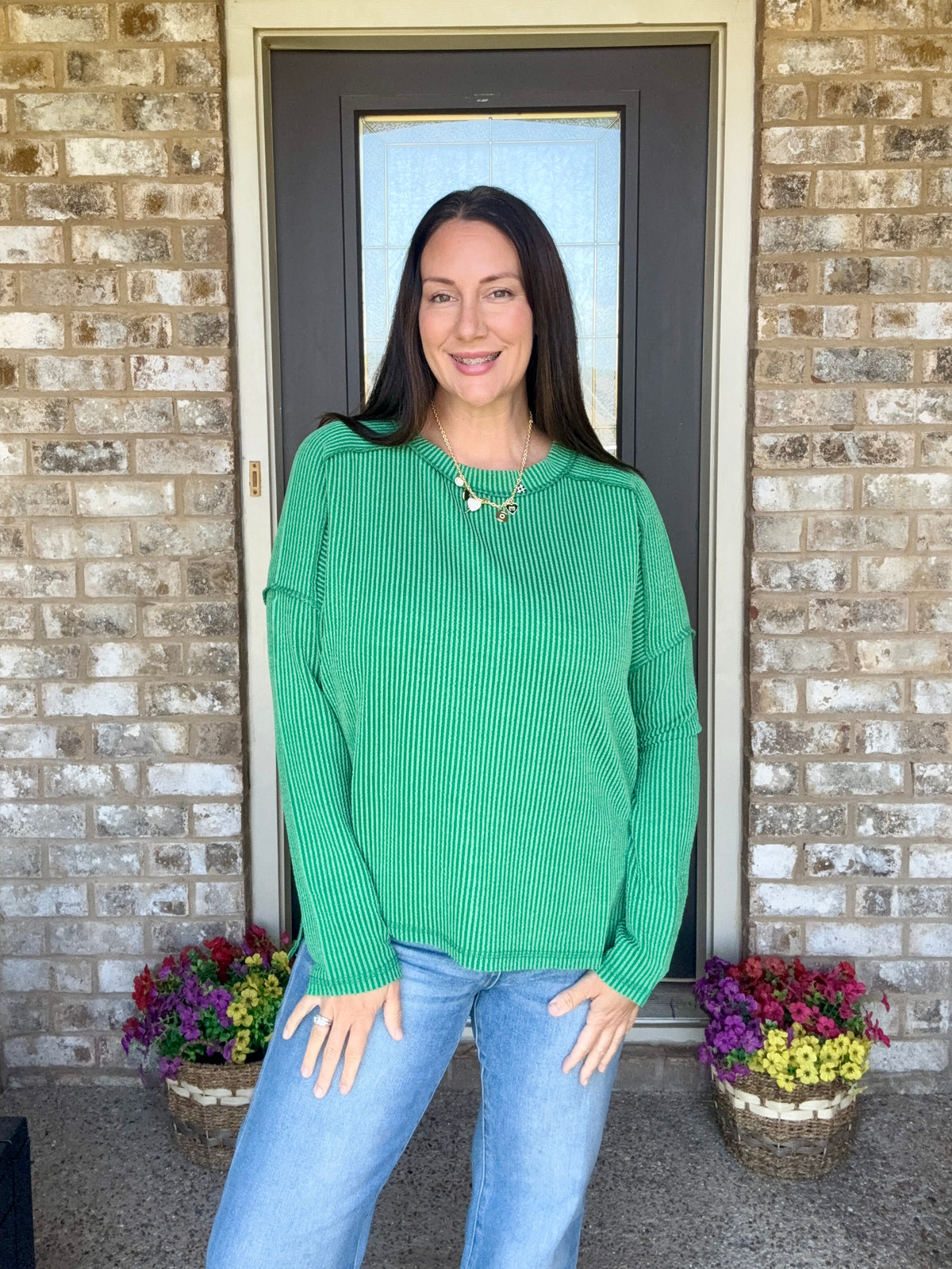 The Curly Q Ribbed Top
