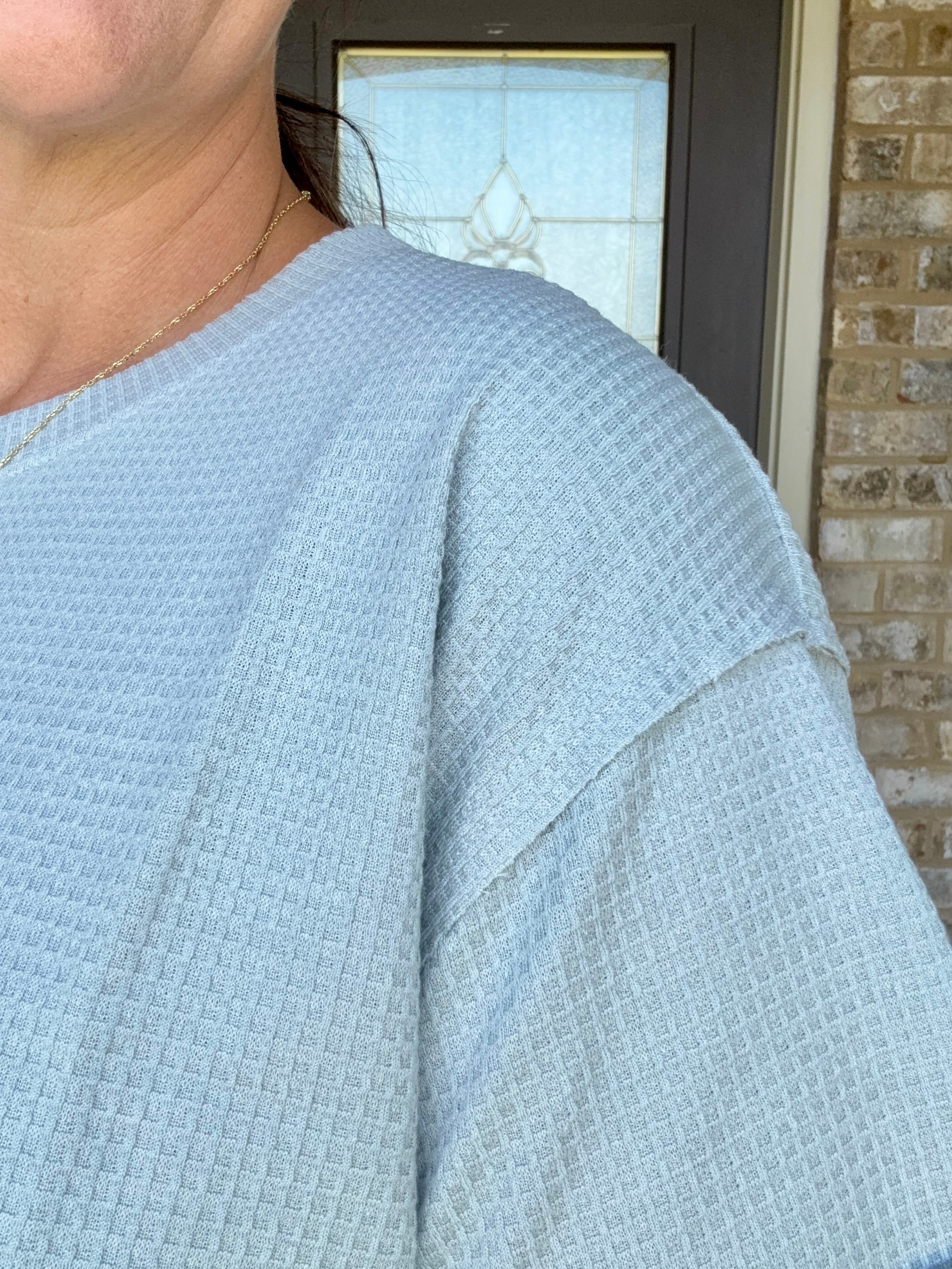 Soft Skies Waffle Top