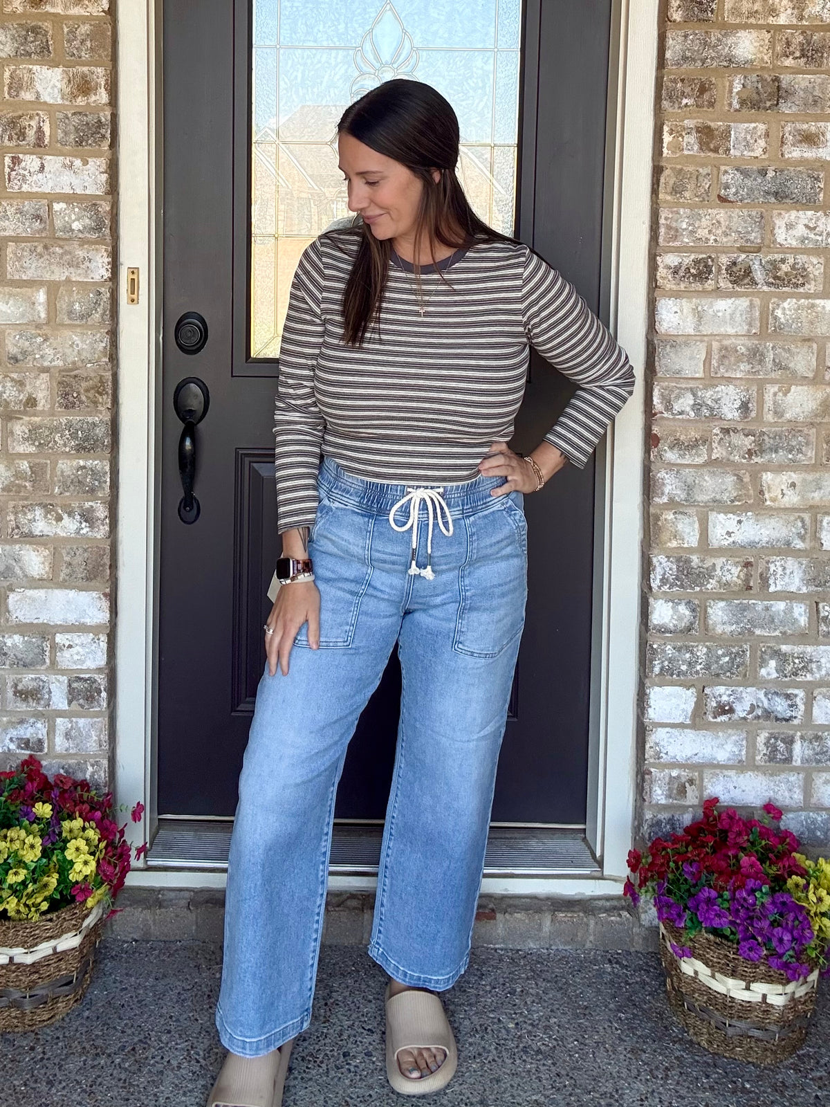 Happy Go Lucky Pull On Denim