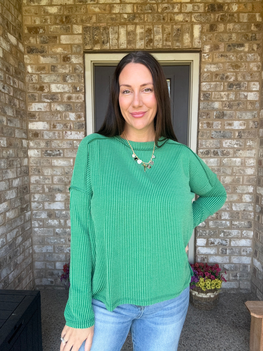 The Curly Q Ribbed Top