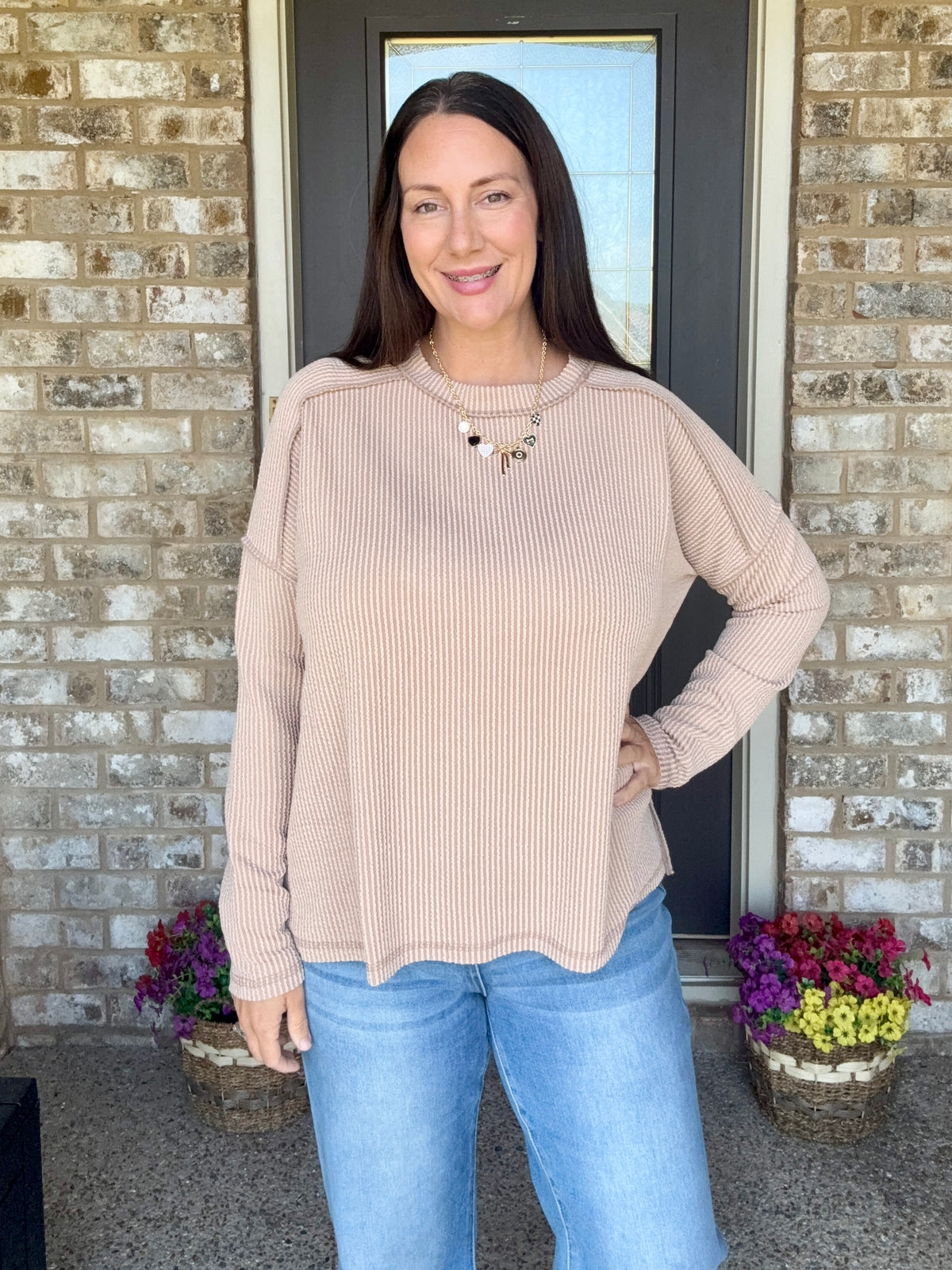The Curly Q Ribbed Top