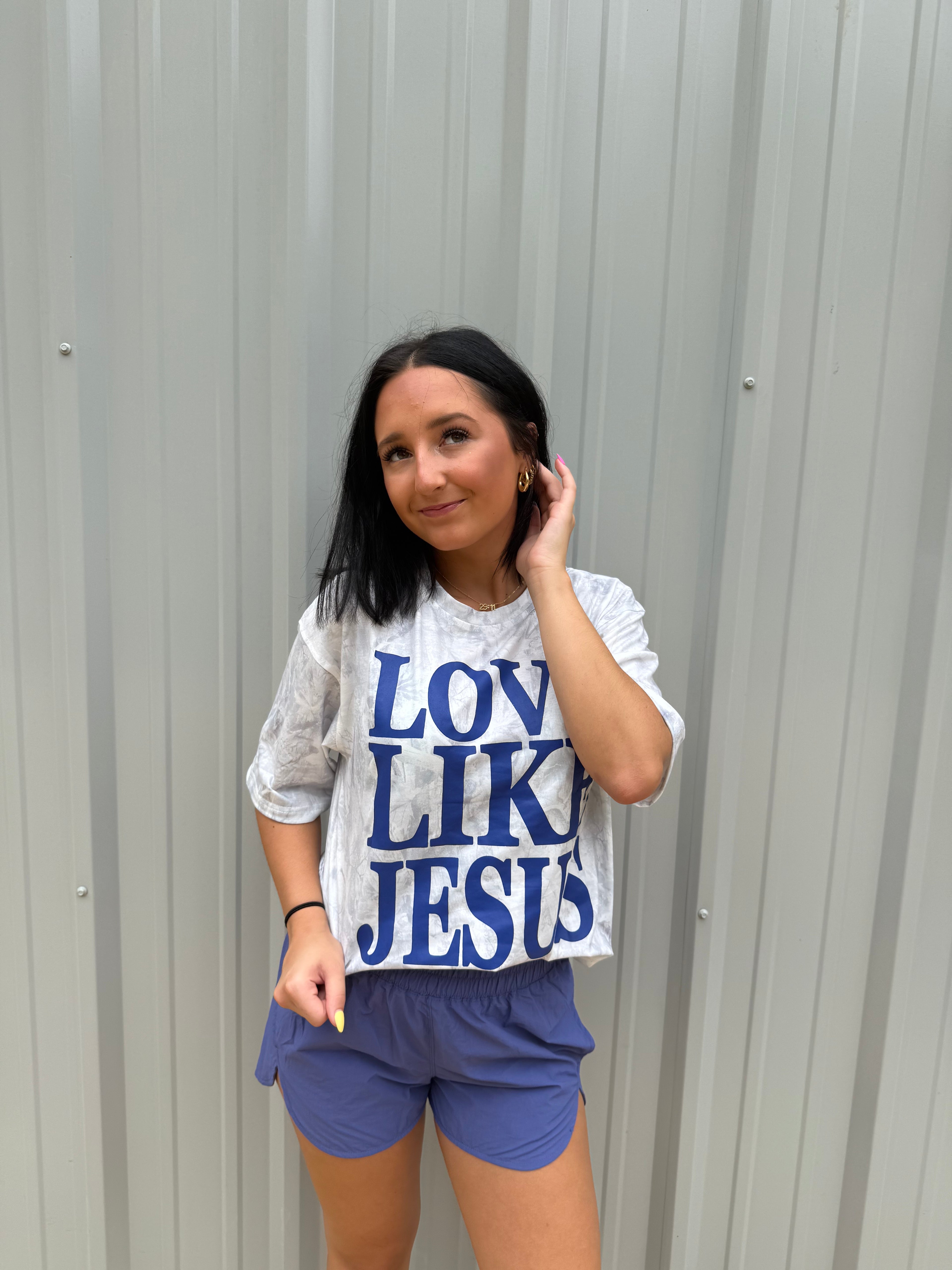Love Like Jesus White Wash Camo Graphic
